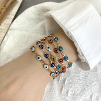 Pulsera Turca De Ojo Azul Para Mal De Ojo Ajustable Para Hombres Y Mujeres Con Hebillas Coloridas De Metal Joyería De La Suerte Para La Riqueza - details 3