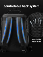 Mochila De Negocios Grande Capacidad Con Portátil Para Hombres Impermeable Multifuncional Computadora Viaje Diario Estudiantes - details 5