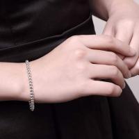 Pulsera de plata para mujer, pulsera retro con dijes de plata de ley 925 para mujer, joyería de cuentas redondas de 4 mm a la moda, pulsera de plata con personalidad - details 2
