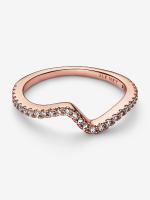 Pandora - Anillo de Ola Brillante - Baño de Oro Rosa de 14K - details 1