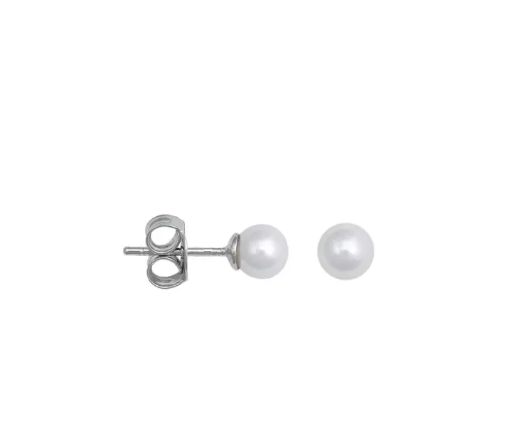 Pendientes de Perlas Blancas, 4mm, Plata ,Ref: CHP162PENP1/4 - 1