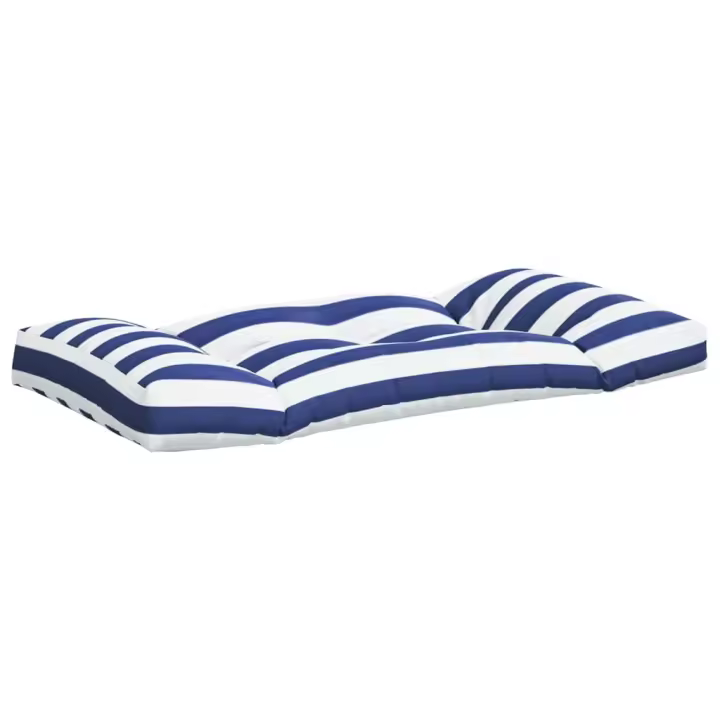 vidaXL Cojines para palés 2 piezas tela Oxford azul y blanco a rayas - 1