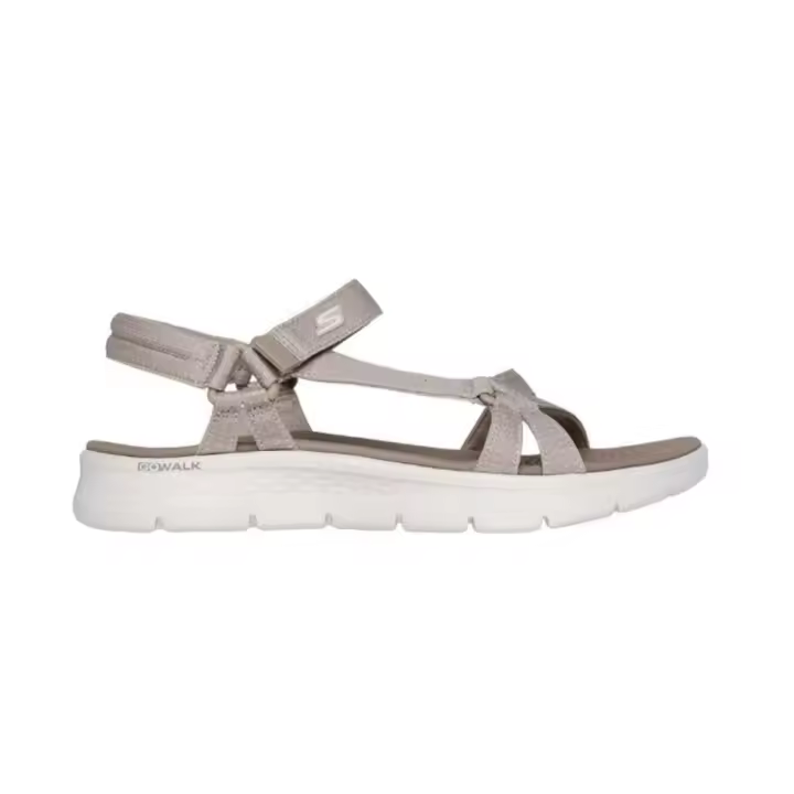 Skechers 141451 Sandalias deportivas para mujer en beige de piel vegana - 1