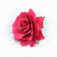 Rosa De Seda Alta Calidad 10CM Para Decoración De Casamiento Hogar Navidad Accesorios De Boda Flores Artificiales DIY Broche - details 6