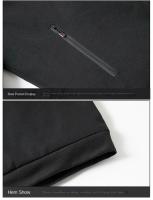 Chaqueta De Poliéster Impermeable Para Hombres Con Capucha Casual De Invierno Cuello Erguido Manga Larga Abrigo Acolchado Windbreaker Outerwear - details 17