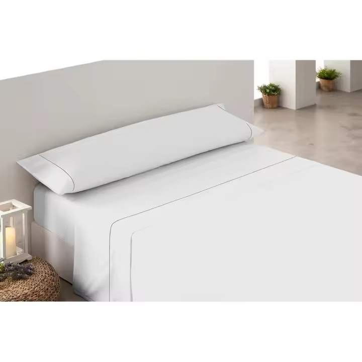 DECASATEXTIL- Juego de sabanas 100% Algodón Percal de 200hilos – Algodón Mercerizado de Alta Densidad – Suaves y cómodas para un Descanso de Calidad. - 1