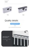Set De Organizador Para Baño Con Soporte De Dientes Eléctricos Y Desinfección UV Secado Montaje En Pared Incluye Pasta De Dientes - details 17