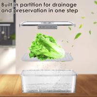 Caja De Almacenamiento De Alimentos Grande Con Registro De Tiempo Para Panadería Caja De Plástico De Grado Cocina Con Organizador De Nevera - details 4
