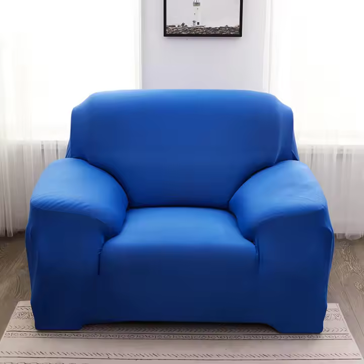 Funda De Sofá De Color Sólido Imitación De Leche De Seda Elasticidad Alta Resistente a La Suciedad Y Gatos Transpirable Para Todas Las Estaciones - 1