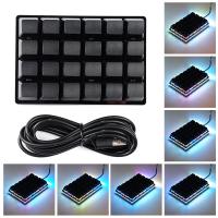 Teclado Mecánico Personalizable Mini Negro Con 24 Teclas Y 16 Teclas Programables Para Gaming Teclado Numérico Multifuncional Para Oficina Y Laptop Con USB - details 0