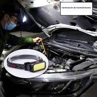 Linterna Frontal COB Con Batería 18650 Integrada Recargable Por USB Para Camping Pesca Y Escalada Luz Portátil Impermeable - details 6