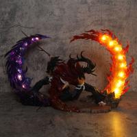 Figura De Anime Demon Slayergk 23cm Luz Destacada Tsugikuni Yoriichi Y Kokushibo Batalla Furiosa Estatua Decorativa Para Escritorio Regalo Para Fans - details 28