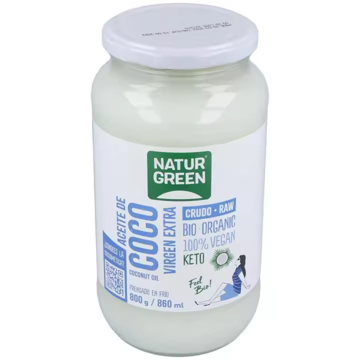 Aceite Virgen De Coco 1ª Presion Frio 800Gr. Bio - 1