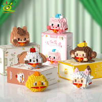 Mini Bloques De Construcción Micro Animales HUIQIBAO 3D Diamante Modelo BEE Gato Panda Para Niños Juguetes De Ciudad DIY - details 35