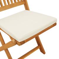 Conjunto de Comedor Exterior vidaXL Blanco Crema Madera Estándar - details 4