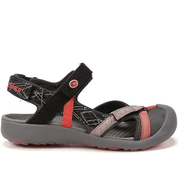 Sandalias Señora Chiruca Palmera 18 Negro-Gris-Rojo 105463  Chiruca MARCAS MUJER Sandalias Sandalias Sport - 1