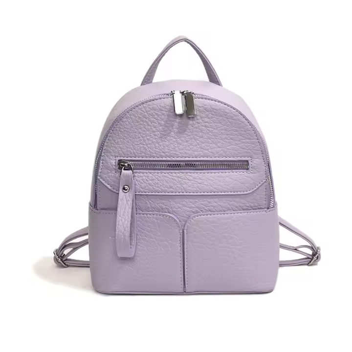 Mochila urbana sencilla de PU a juego para uso diario, mochila para mujer - 1