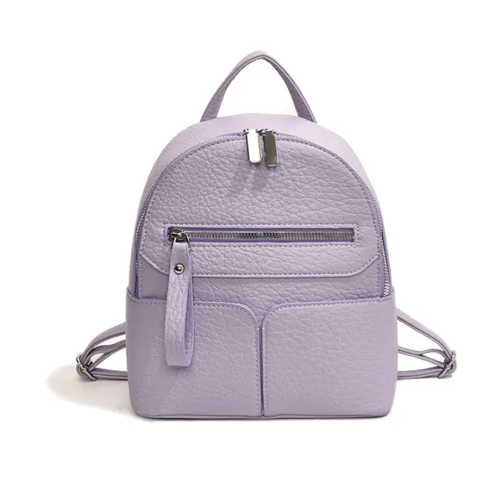 Mochila urbana sencilla de PU a juego para uso diario, mochila para mujer - 1