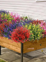 1 Pieza Flores Artificiales De Lavanda Falsa Resistente Al UV Plantas Decorativas De Plástico Para Exterior Decoración De Eventos - details 3