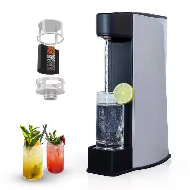 Carbonatador de agua CARBON8 - Maquina para hacer agua con gas. Carbonatador, gasificadora y  dispensador de agua con gas - Aluminio - 1