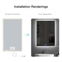 Espejo De Baño Oculto Con Interruptor Táctil De Un Botón 5V Luz LED Para Espejo De Vestíbulo Controlable Por Toque Para Tira De Luz LED USB - details 5