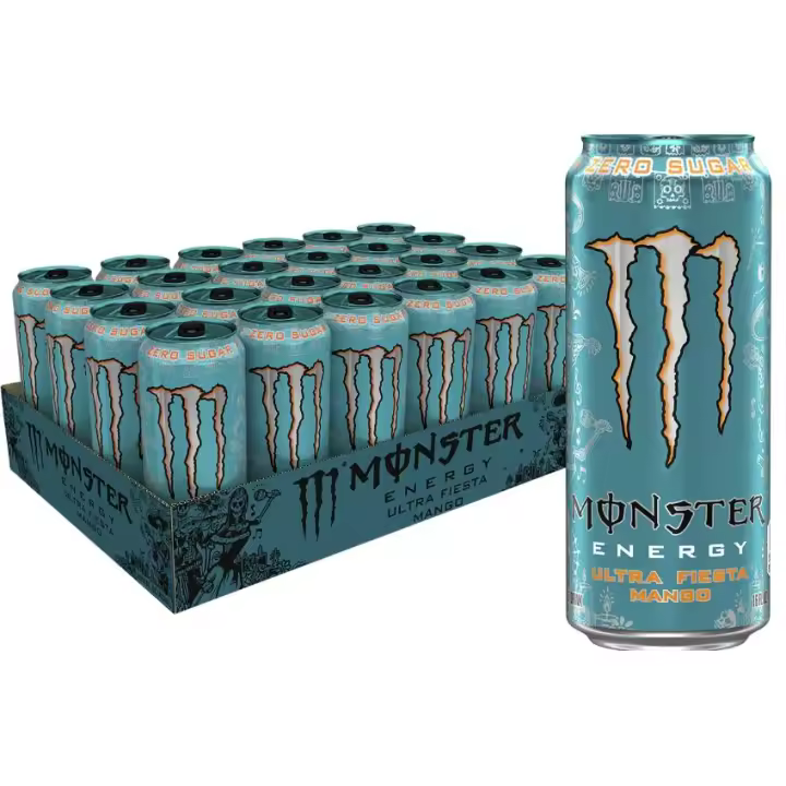 Monster Energy Nacional ULTRA FIESTA 500ML SABOR MANGO bebida energeticas sin azucar caja 24 unidades - 1