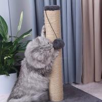Palo De Afilado Vertical Para Gatos Con Pluma De Pelo Suave Y Sisal Marco De Subida Para Gatos Pequeños Juguete Anti-estrés Duradero Y No Caído - details 4