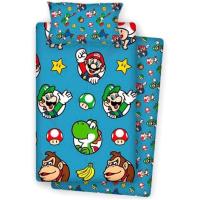 SUPER MARIO, Sábanas Super Mario Bros: Aventuras Nocturnas con Mario, Luigi y Amigos para Camas de 90 cm. - details 0