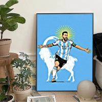 Póster De Pared De Tela De Linoel Messi Estrella Del Fútbol Decoración De Hogar De Alta Calidad Para Club Bar Dormitorio Estudio - details 3