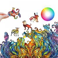 Puzzle De Madera Para Adultos Con Forma Única De Gato Persa Caja De Madera Bonita Jigsaw Regalos Únicos Para Hombres Y Mujeres - details 2