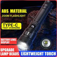 Linterna Telescopio LED Potente 9900LM Recargable USB Con Pantalla De Batería Luz Exterior Para Camping Pesca - details 7