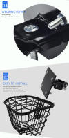 Soporte De Cesta Para Bicicleta Y Motocicleta Metálico Fijación Rápida Parte Frontal 1PC Accesorios De Viaje Y Equipaje - details 4