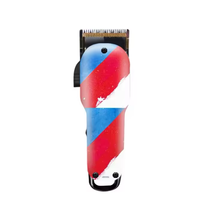 ZVD Maquina de Cortar Pelo Hombre,Cortapelos Profesional Hombres, Máquina Cortar Pelo Kit Cuchilla de Titanio y Cerámica 6 Peine-guía, (Y4 Blanco) - 1