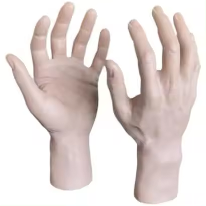 piezas de modelo de mano realista, manos para decoración de casa embrujada, juguete de broma realista, manos falsas de Halloween para fiesta de entrenamiento de uñas - 1