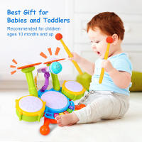 Juego de Instrumentos Musicales para Bebés y Niños Pequeños Set de Tambores para Bebés Actividades de Aprendizaje con Micrófono para Niñas Regalos Educativos - details 1