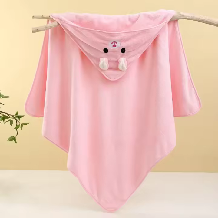 Toalla De Baño Para Bebé Con Capucha Suave Y Absorbente De Velours Coral Cálida Y Suave Ropa De Cama Para Niños Recién Nacidos Niño Y Niña - 1
