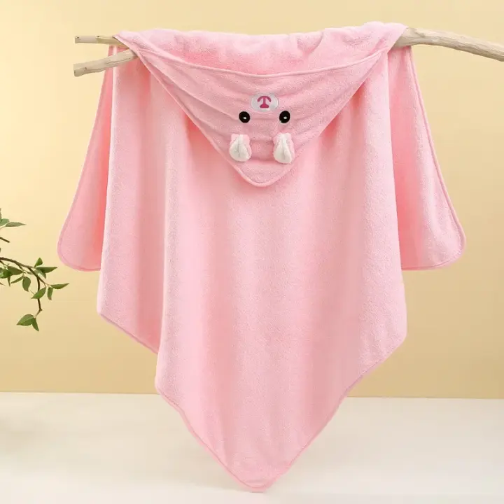 Toalla De Baño Para Bebé Con Capucha Suave Y Absorbente De Velours Coral Cálida Y Suave Ropa De Cama Para Niños Recién Nacidos Niño Y Niña - 1