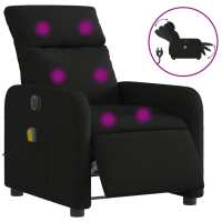 vidaXL Sillón reclinable de masaje eléctrico tela Gris claro, Gris oscuro, Negro Sillon Dormitorio Sillon Comodos Silla Relax Sillón Sofá - details 8