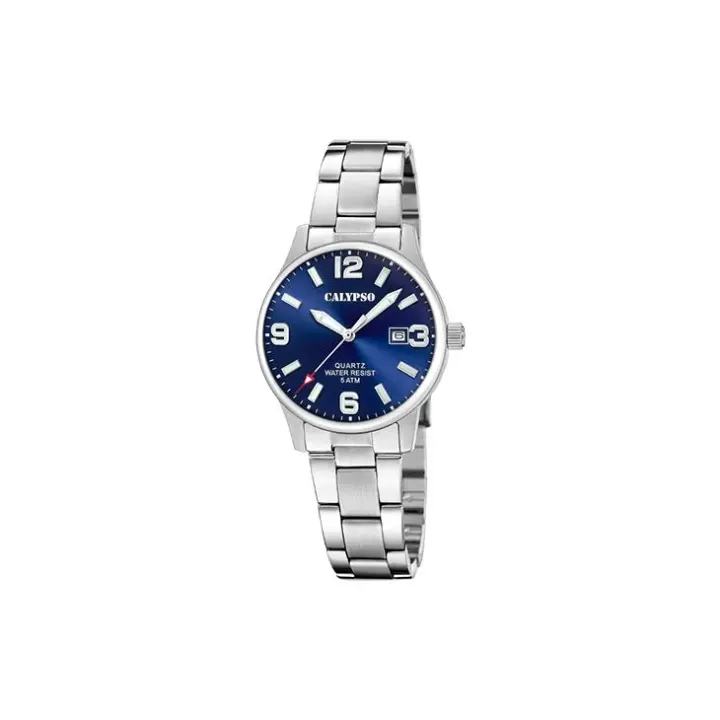 Calypso Watches Reloj de Mujer Calypso Colección Basic, Esfera Azul y Acero Inoxidable - K5861/3 - 1