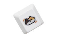 Keycap De Gato Calico Lindo Para Teclado Mecánico De Juego Con Estilo Meme Color Naranja Blanco Negro Subido Por Dye Compatible Con Stems MX - details 9