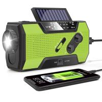 Radio meteorológica de emergencia con manivela, radio meteorológica, radio de manivela, 5000 mAh, carga solar, funciona con manivela y batería, linterna de emergencia para exteriores - details 1