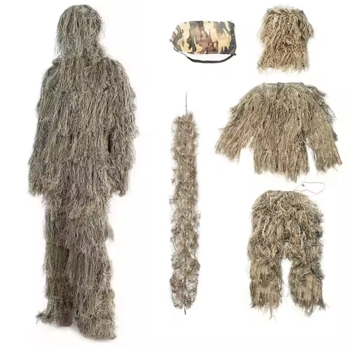 5Pcs Traje De Ghillie Para Adultos Ropa De Caza Camuflaje Indumentaria Unisex Para Caza Y Observación De Aves Material De Poliéster - 1