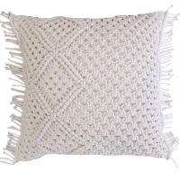 Cojín Macramé Beige 45x45 cm Alo Home – Hecho a Mano, Lavable, con Flecos Laterales - details 0