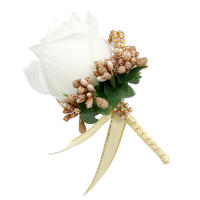 Broche De Silken Artificial Para Mujer Y Hombre Corsé De Mano Flor De Boda Decoración De Fiesta Para Novio Y Novia - details 8