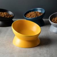 Tazas Para Gatos Elevadas Pequeñas Con Inclinación De 15° Alimentos Feeder De Cerámica Para Mascotas 6 Colores - details 2