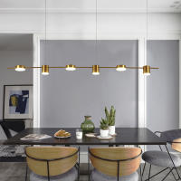 Lámpara Colgante Minimalista Moderna En Acero Para Bar, Comedor, Mesa Iluminación De Alta Potencia Dimmable Certificación CCC - details 0