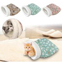 Bolsa De Dormir Para Mascotas De Invierno Cozy Con Tunnel Para Gatos Y Perros Algodón Transpirable Y Cómodo Juguete Para Perros Y Gatos - details 0
