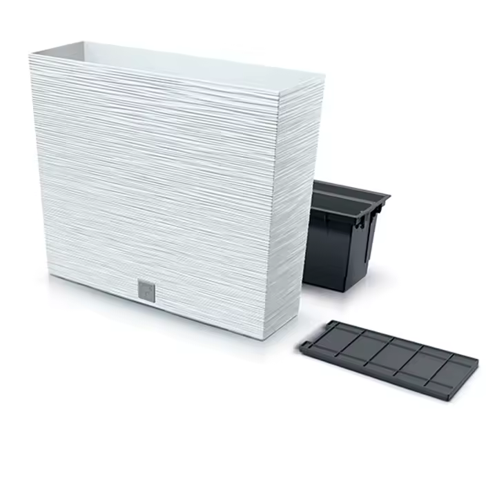Macetero Prosperplast FURU Color Cemento con Depósito - 58 X 18 X 49,8 Cm - 12 L - 1