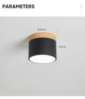 Lámpara De Techo Sólida De Madera Para Entrada Baño Cocina Sala De Estar Iluminación LED Superficie Montada Moderna - details 18