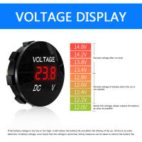 Voltímetro Redondo DC 5V-48V LED Digital Para Coche Barco Marítimo Prueba Y Monitorización De Capacidad De Batería - details 1
